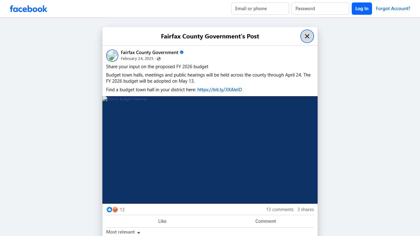 Share your input on the... - Fairfax County Government Facebook
